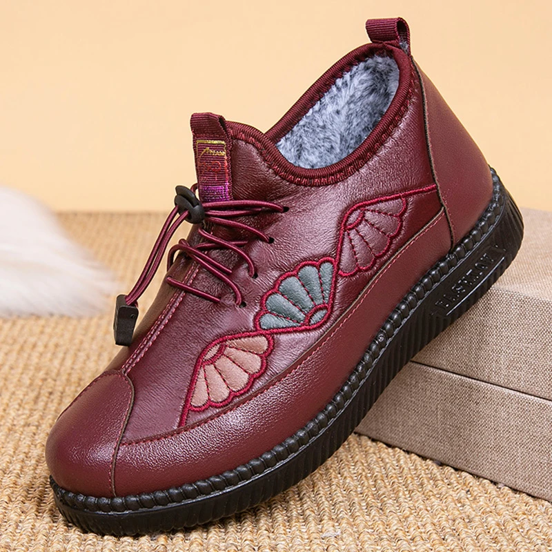 老北京布鞋女冬季加绒保暖秋冬中老年妈妈棉鞋防滑软底老人奶奶鞋