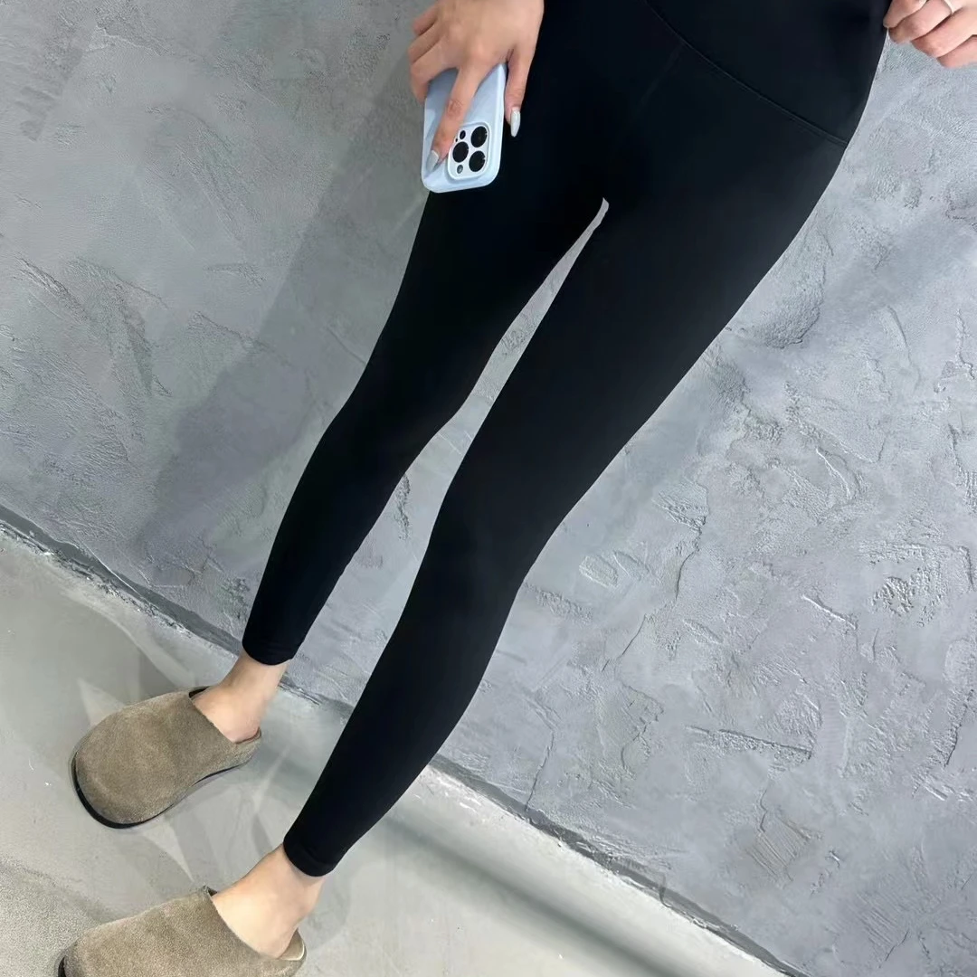 2377#加绒鲨鱼裤秋冬新款高腰提臀收腹打底裤