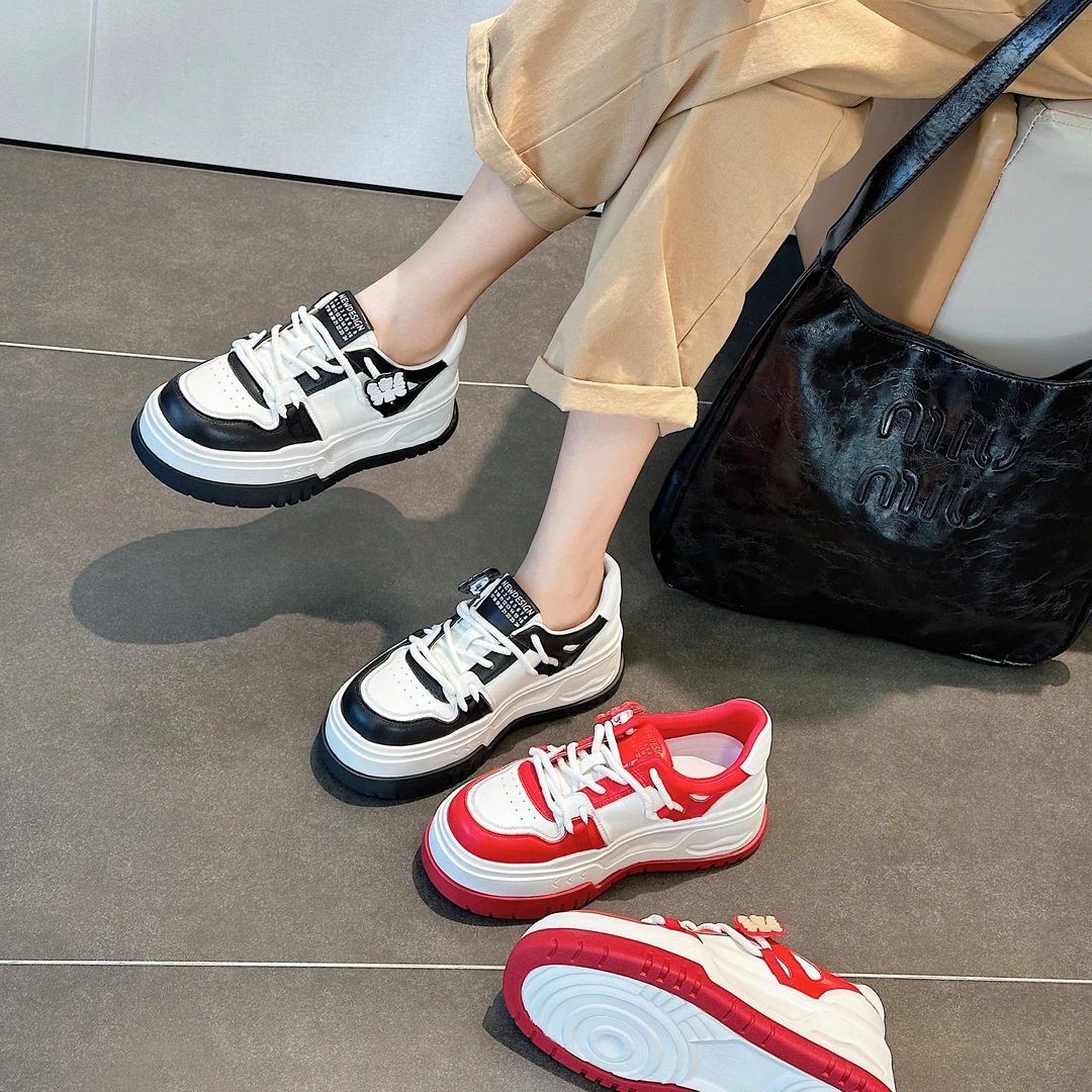 GC鞋子春秋运动鞋百搭板鞋6185厚底时尚ins韩版24AB6185H