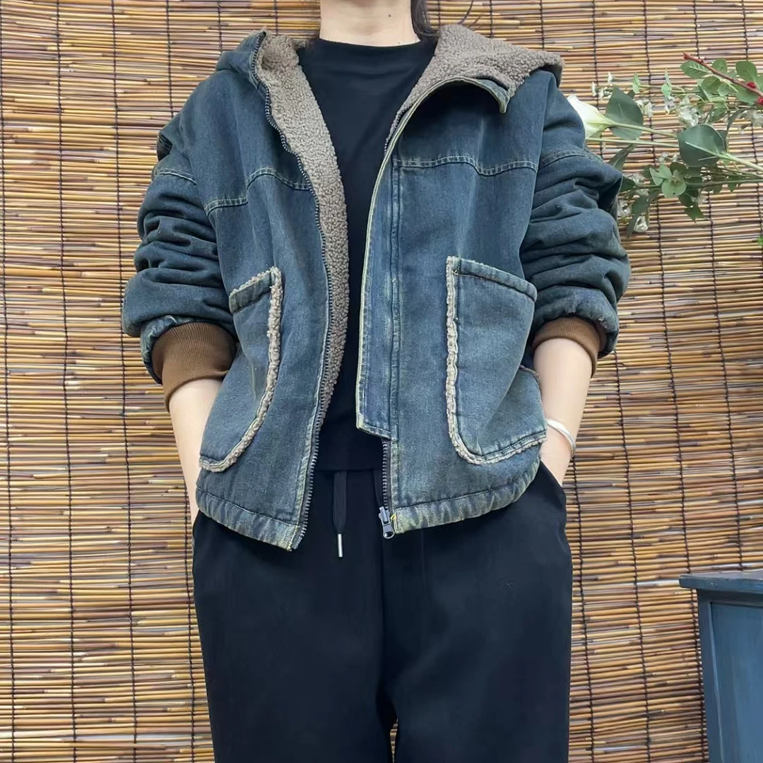 7260新款加厚秋冬百搭休闲显瘦连帽棉衣棉服