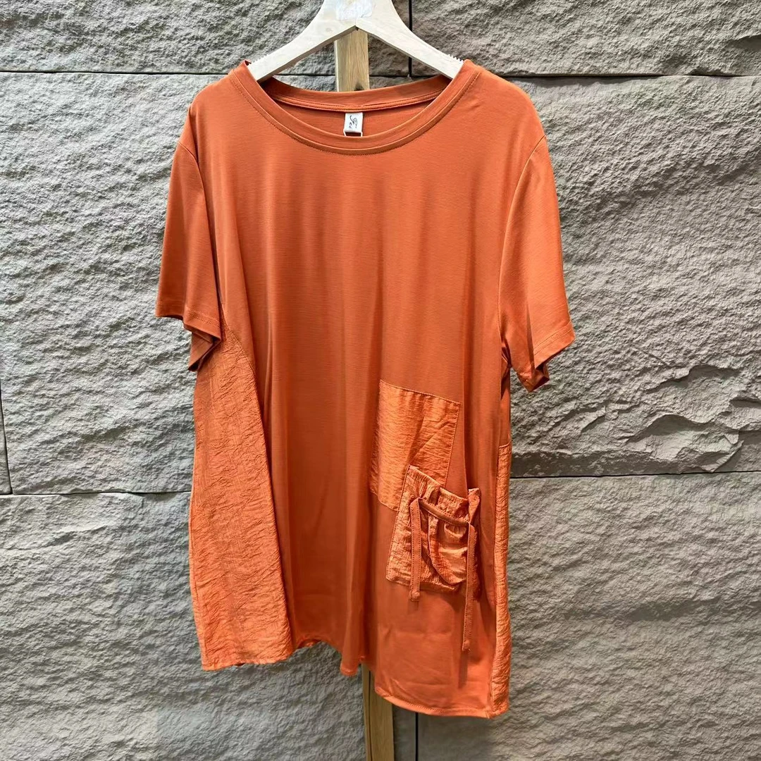 5338春夏新款休闲百搭气质减龄短袖上衣T恤