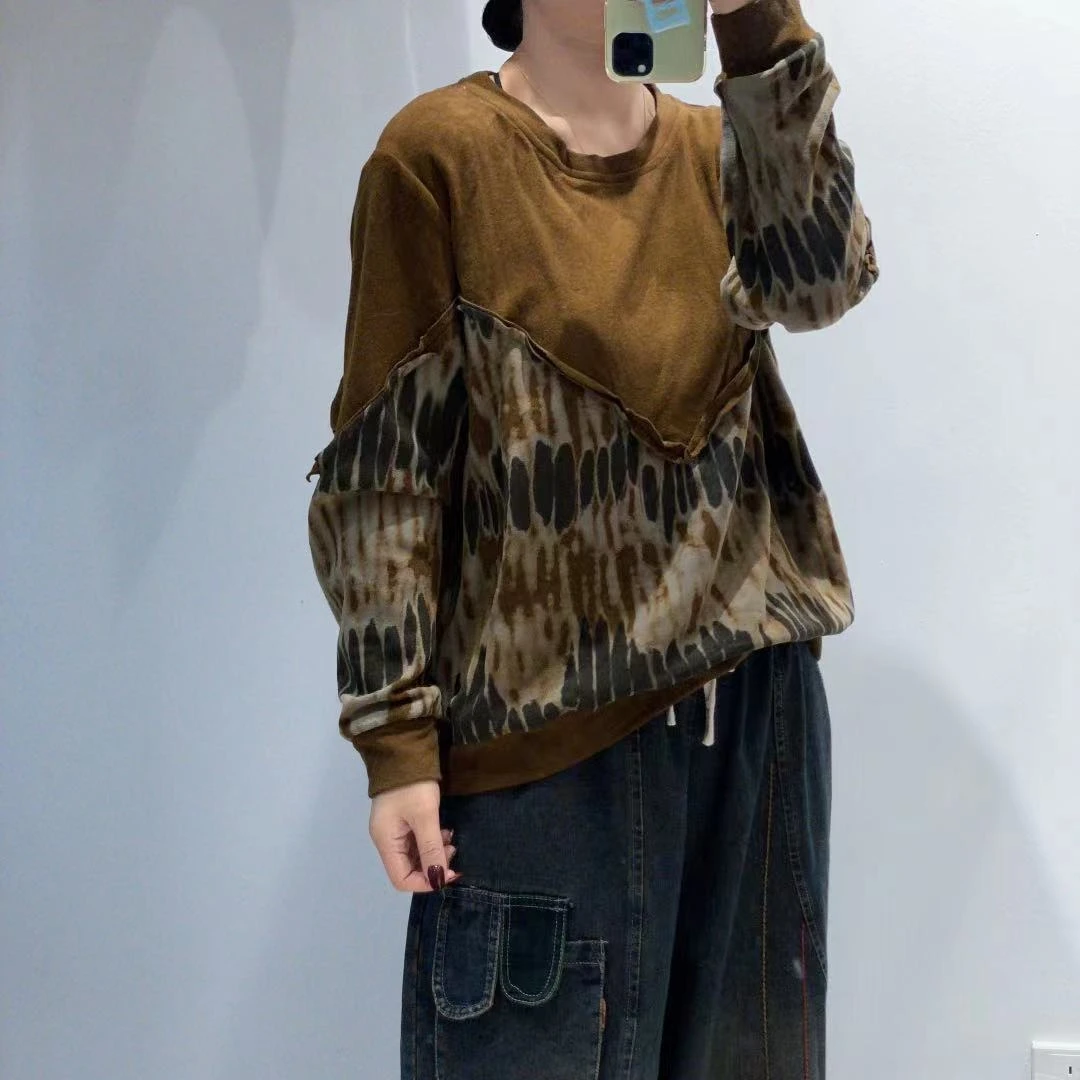 5542新款春秋休闲百搭气质减龄上衣长袖连帽T恤