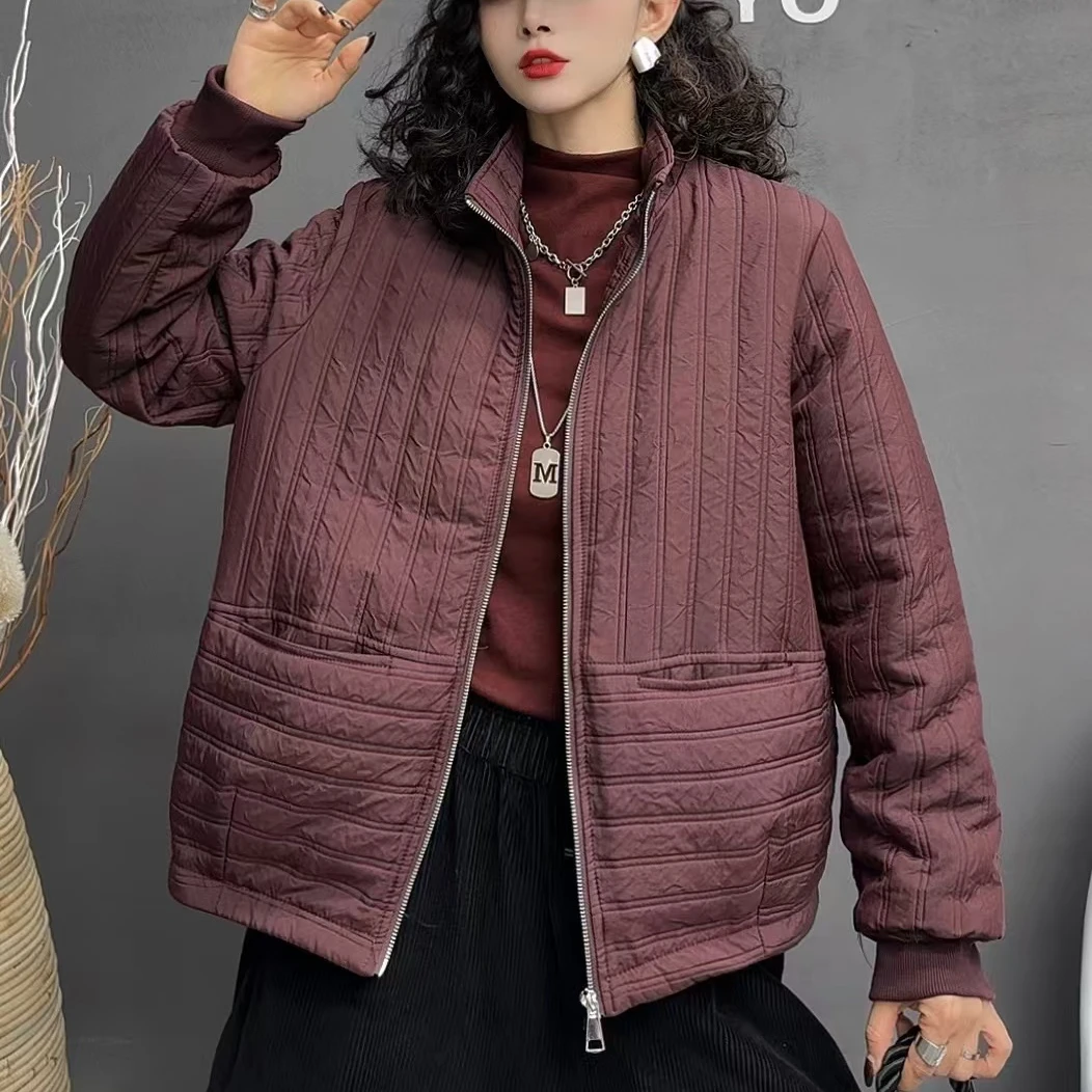 7815新款秋冬加厚休闲百搭气质减龄上衣外套棉服