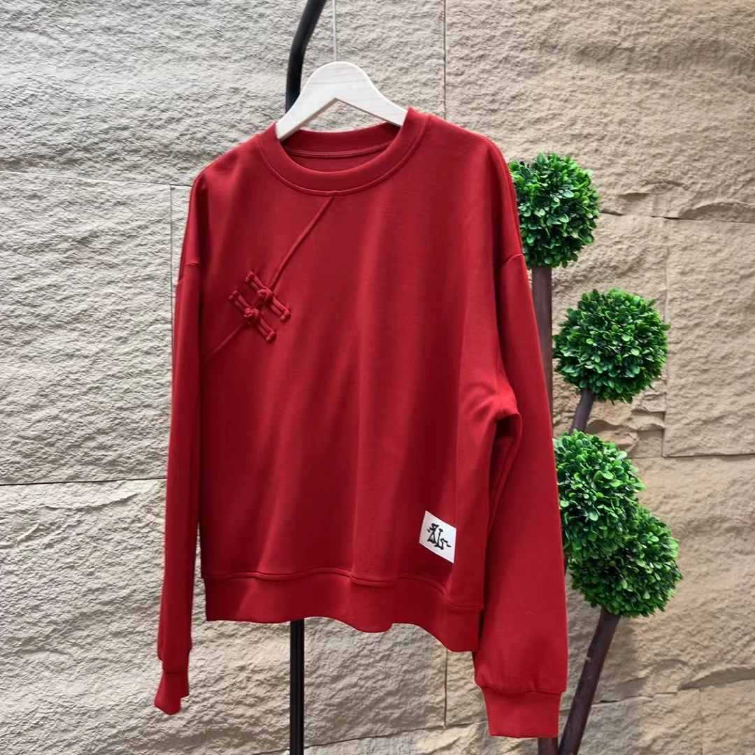 7701新款春秋休闲百搭气质减龄上衣卫衣T恤