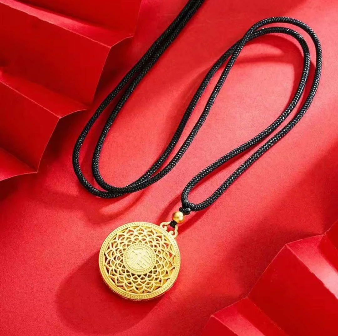 合金吊坠 2024新款八宝罗盘吊坠 双面 经典 时尚 精美编绳   传承