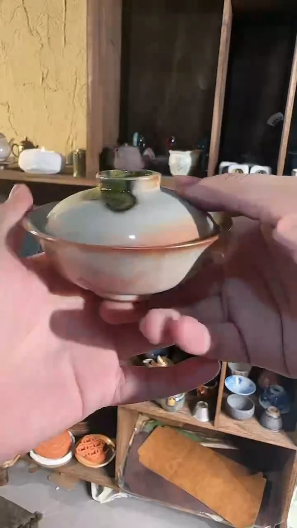 【闪购商品】1至野开片 盖碗