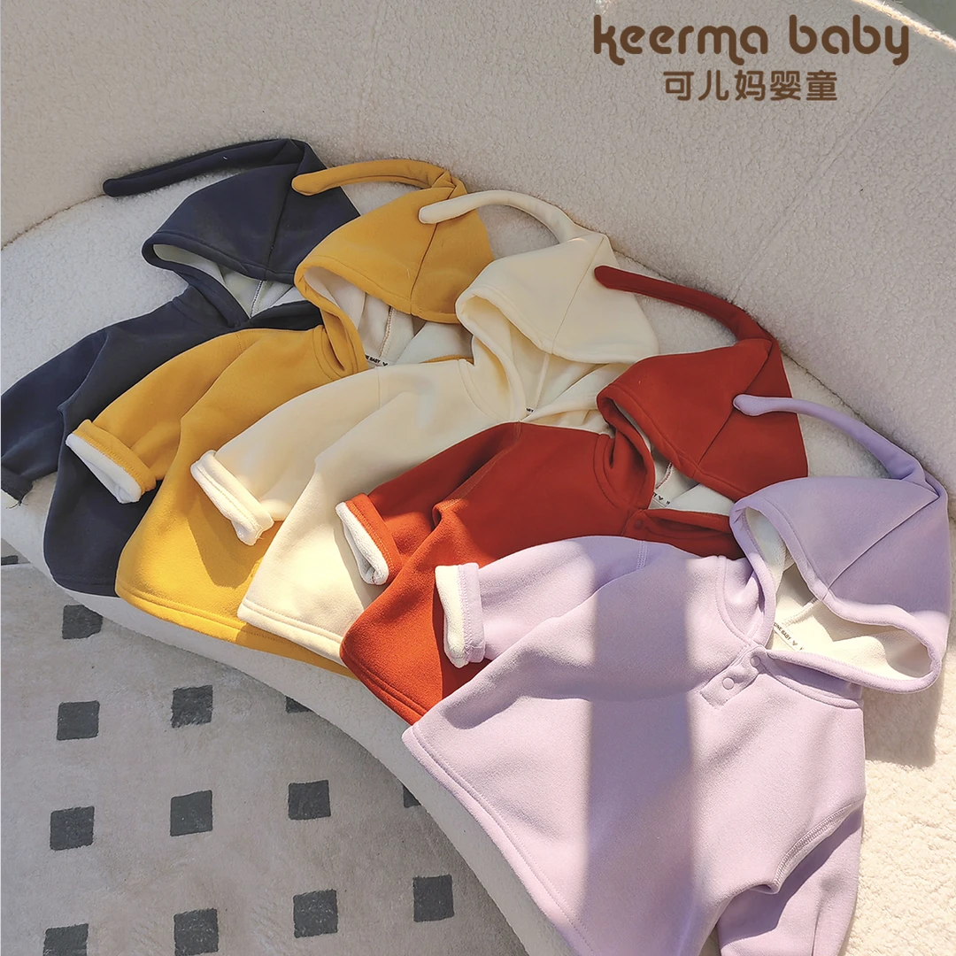 【加绒加厚巫师帽卫衣】*婴儿男女宝宝秋冬巫师帽上衣儿童加绒卫衣