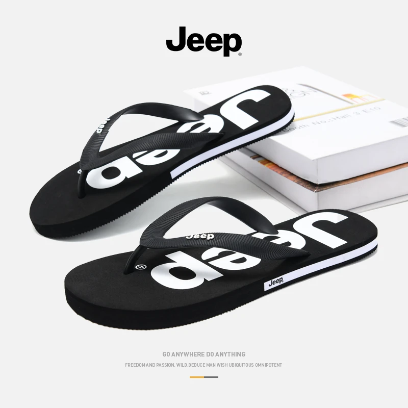 JEEP/吉普男女同款情侣人字拖凉拖夏季外穿夹脚休闲时尚人字拖鞋