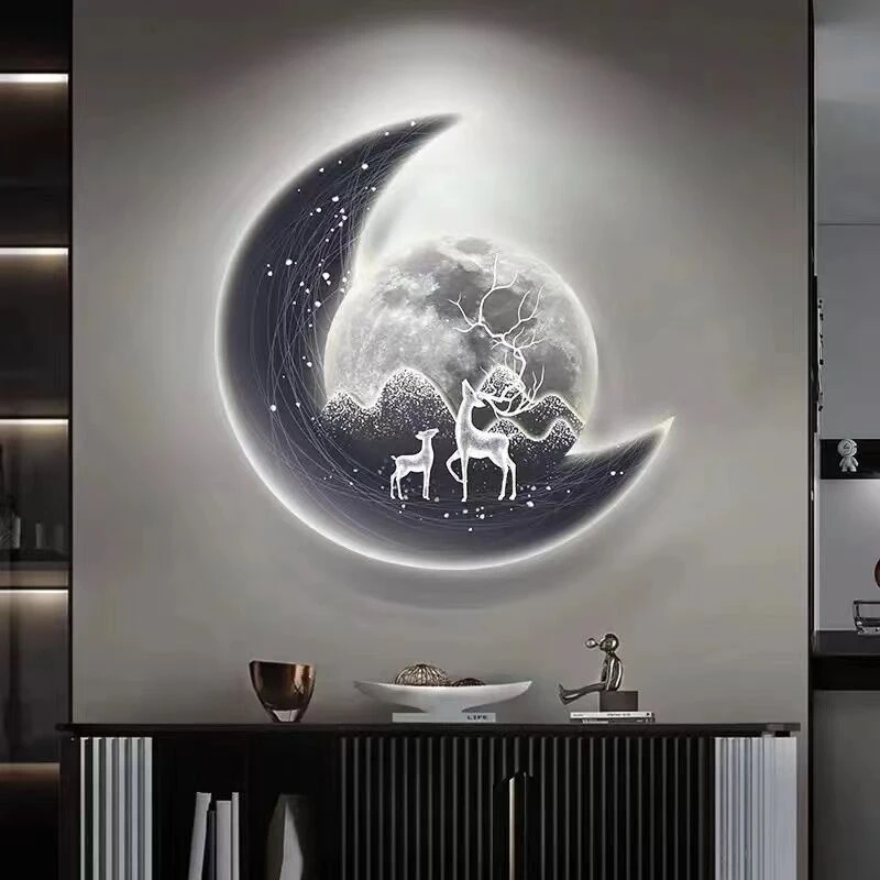 现代轻奢玄关装饰画客厅挂画过道走廊入户门壁画