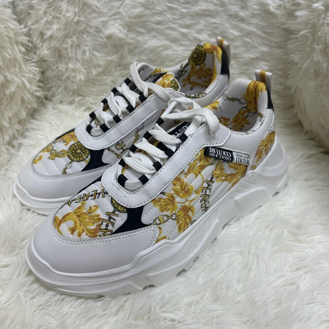 99新 VERSACE/范思哲 versace jeans couture男士低帮印花运动鞋