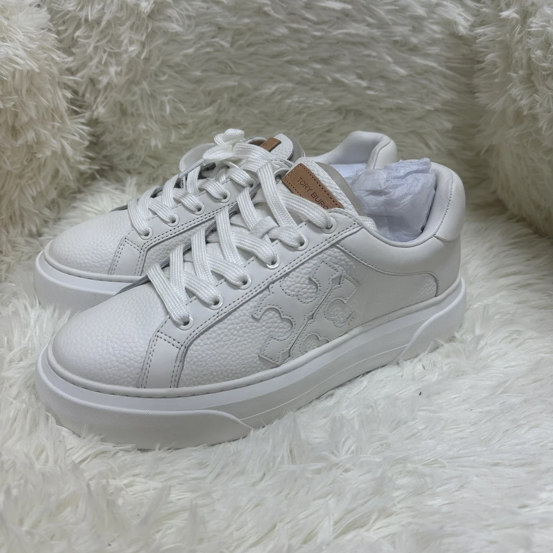 99新 TORY BURCH/汤丽柏琦 预售统筹35-39厚底全皮板鞋