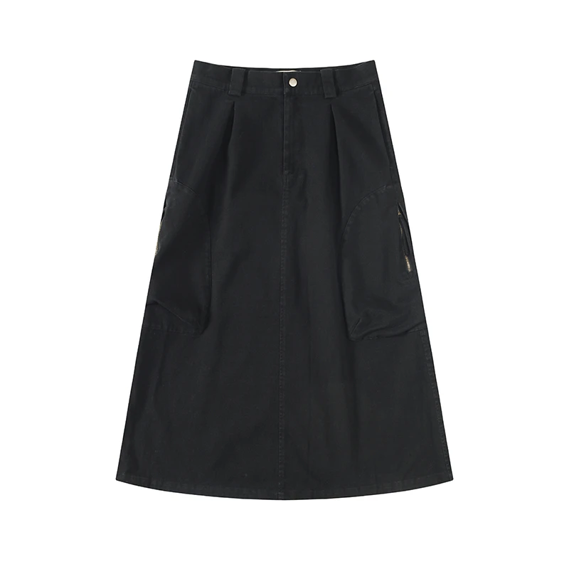 madgood马得工地日系复古街头冬季水洗抓绒保暖工装裙MDQZ231022