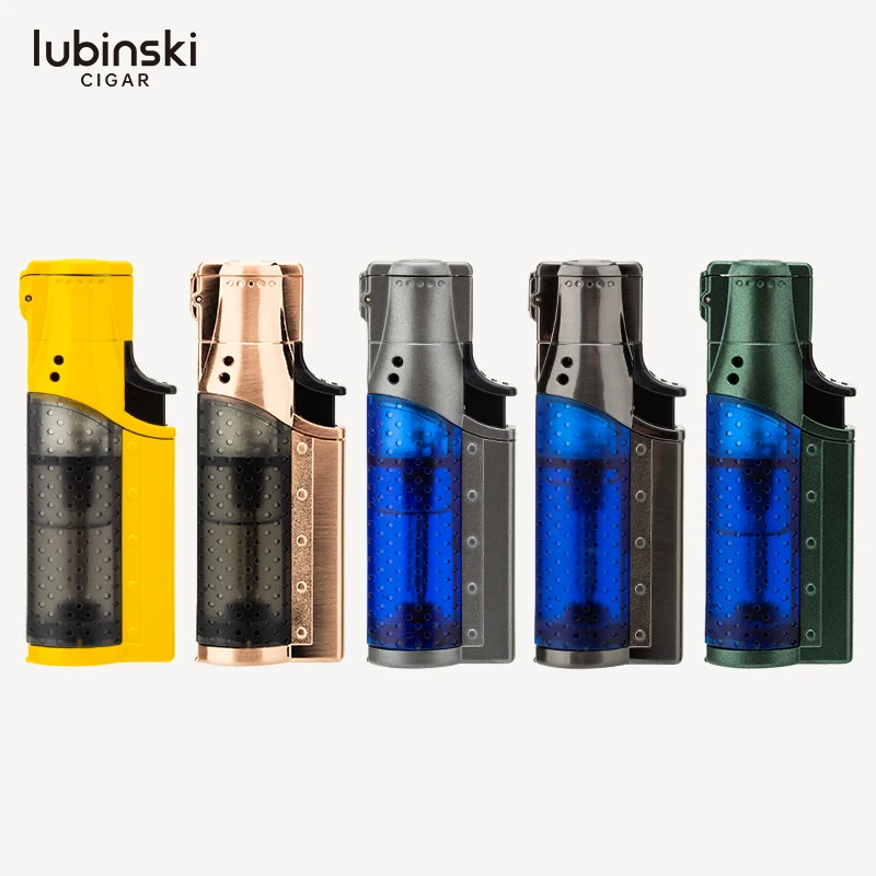 LUBINSKI 多功能聚火双直冲雪茄打火机 YJA-10054