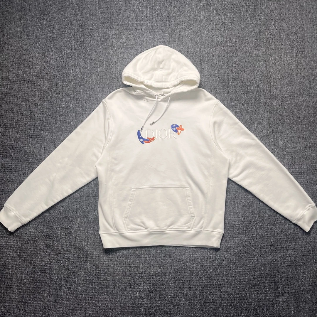 Dior 联名艺术家刺绣logo帽衫/L码/全新/10920