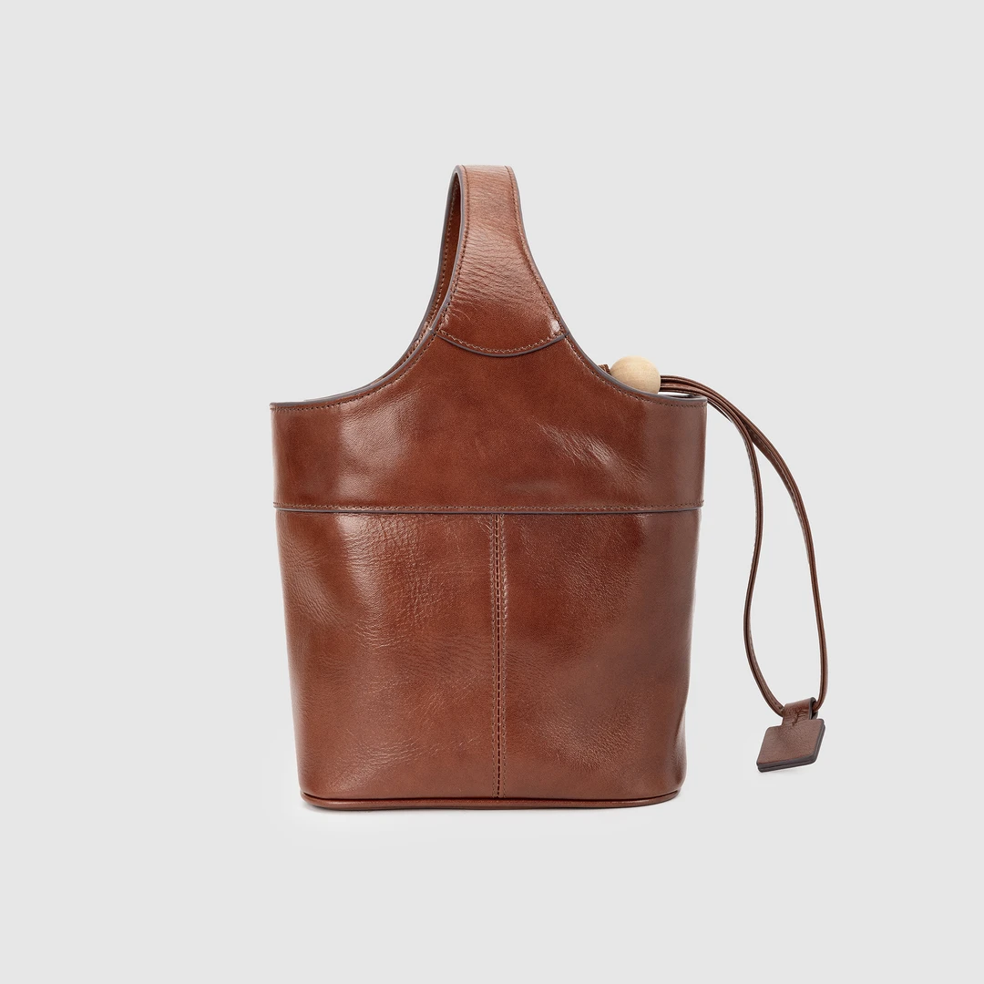 2023秋季新款时尚百搭小众高级感美拉德风手拎手提水桶包（E90）