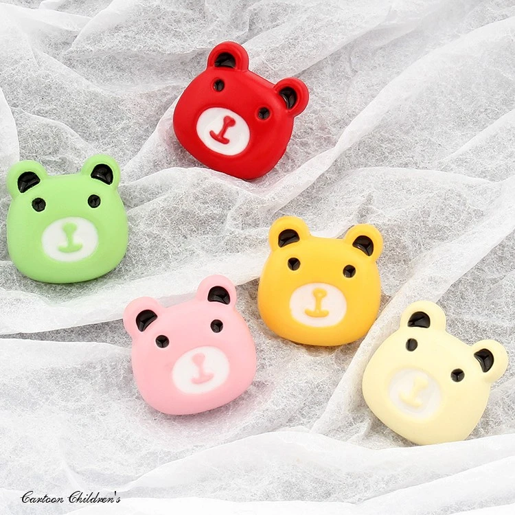 儿童衣服扣子婴儿宝宝毛衣开衫外套卡通彩色小熊装饰上衣纽扣配件