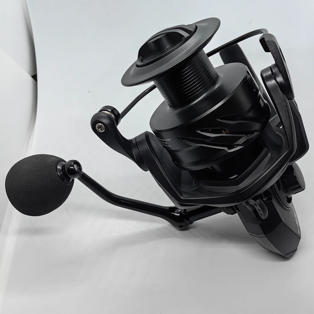 纺车轮无间隙全黑远投海钓江钓河钓湖钓水库溪流矶钓