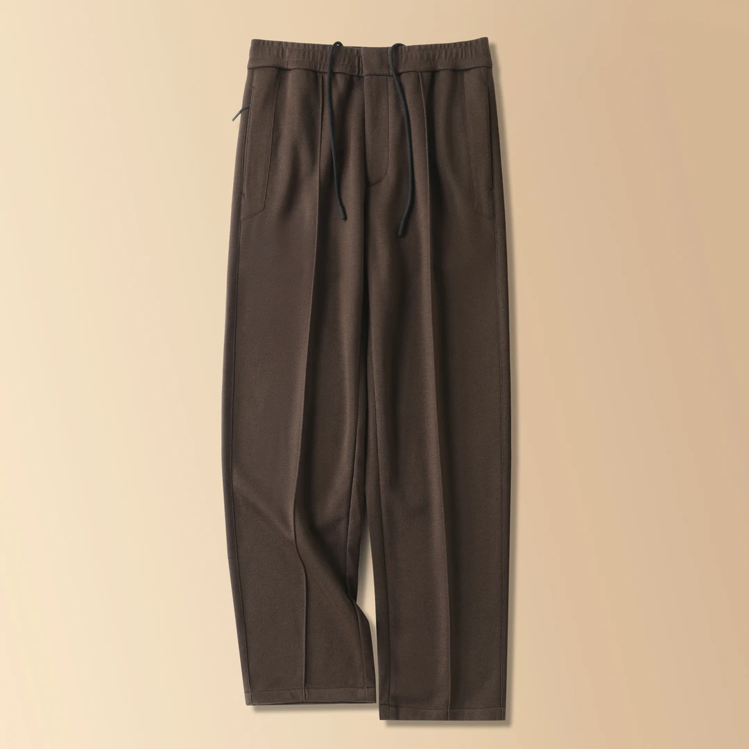 羊毛混纺冬季时尚微阔美拉德休闲裤老钱风1