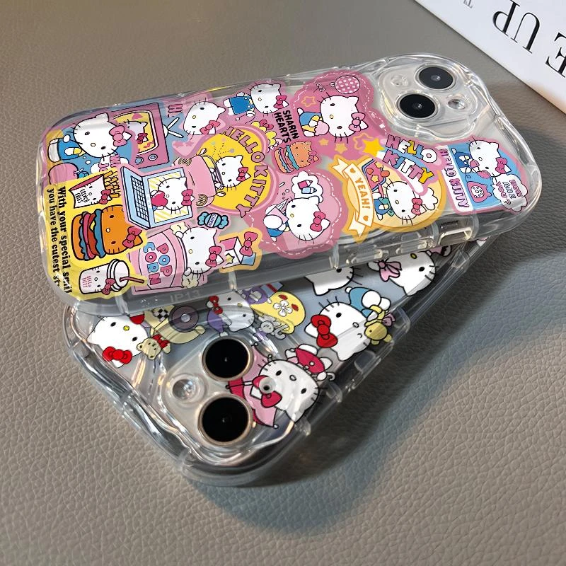 可爱kt猫日常适用苹果X华为荣耀oppovivo小米ins全包手机壳潮少女