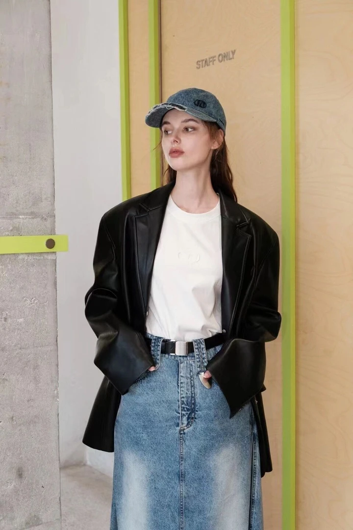 YOUWEI有尾10号凹凸印皮西装Y1923310