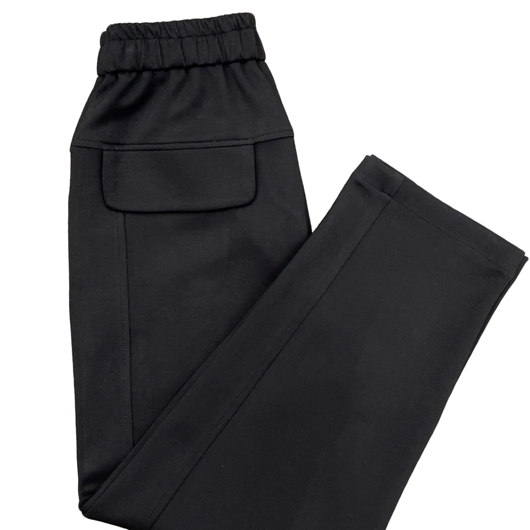 818绒冬季黑色高腰弹力休闲裤加绒加厚显瘦百搭女裤