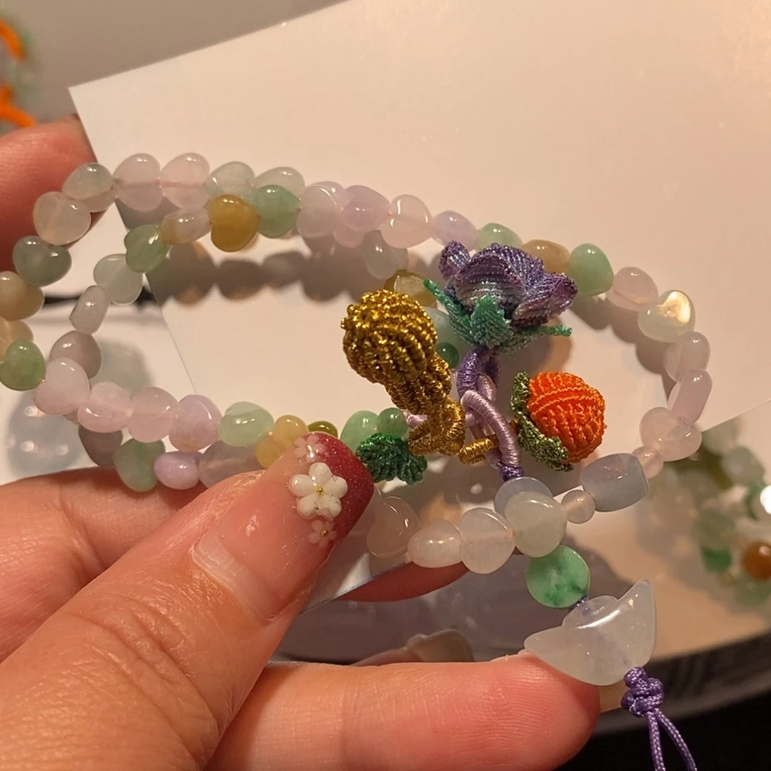 【闪购商品】翡翠手机挂未镶嵌Q***蓝