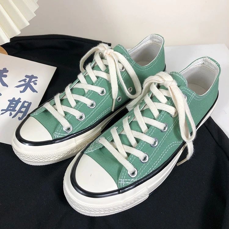 经典款1970s薄荷绿低帮帆布鞋青春潮流男女同款休闲鞋子2025新款
