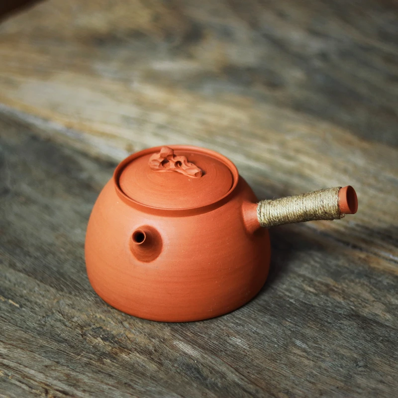 煮茶壶纯手工砂铫壶红泥砂铫原矿煮水壶碳炉铫粗陶炭炉电陶炉烧水