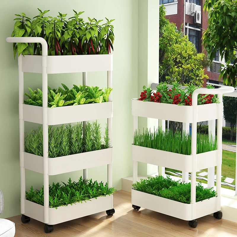 阳台菜架子多层种菜神器立体栽培置物架多肉蔬菜草莓专用室内花架