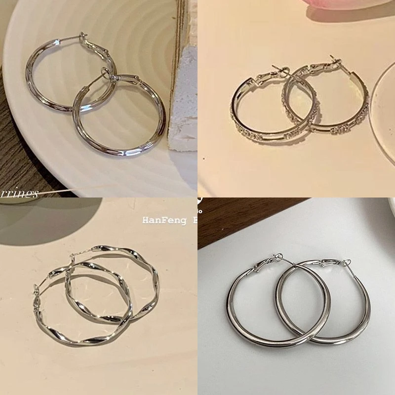 黄铜亚克力耳饰 辣妹耳圈女轻奢小众设计感高级冷淡风耳钉耳环