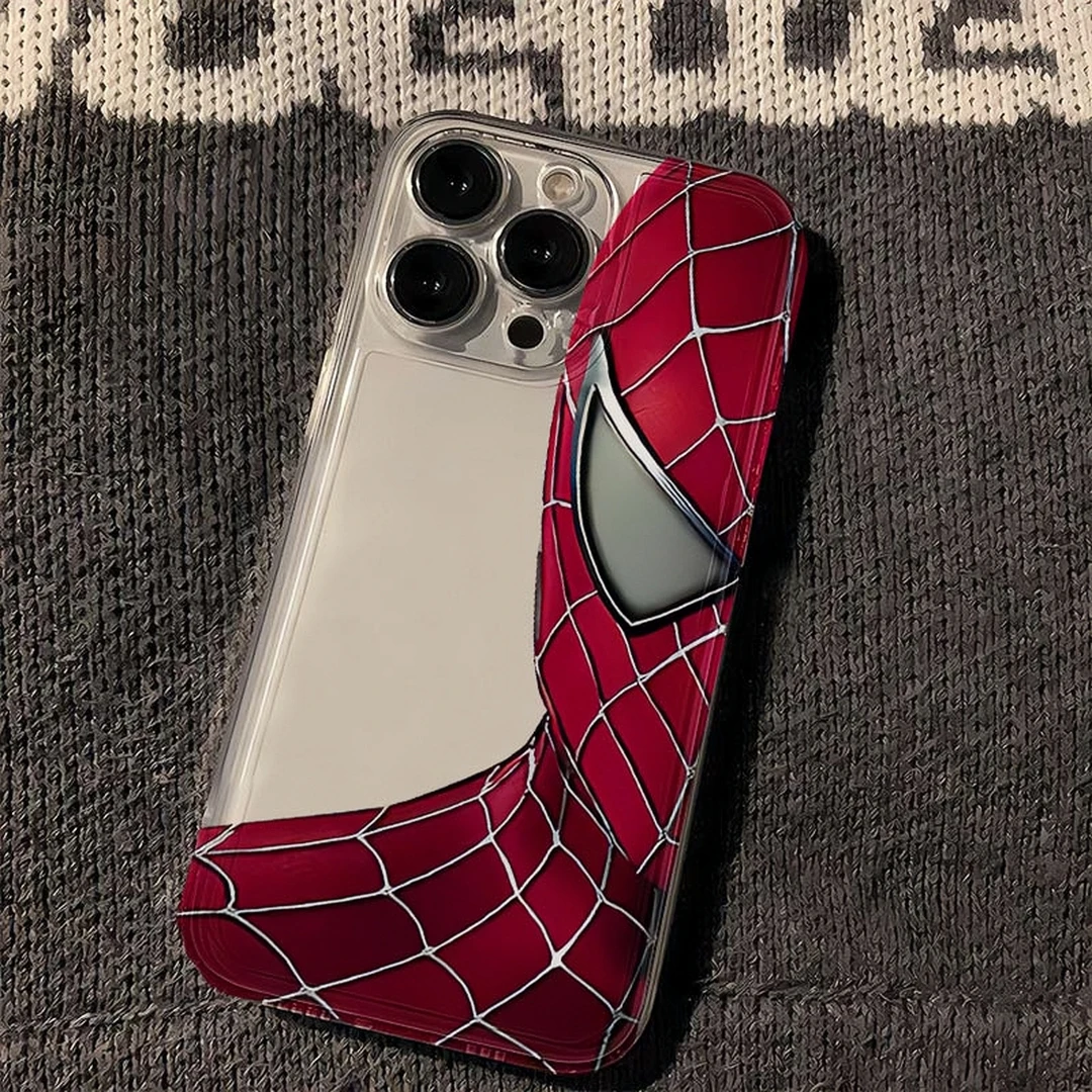 半脸蜘蛛侠苹果小米oppovivo华为适用iPhone12/13/14手机壳潮牌软