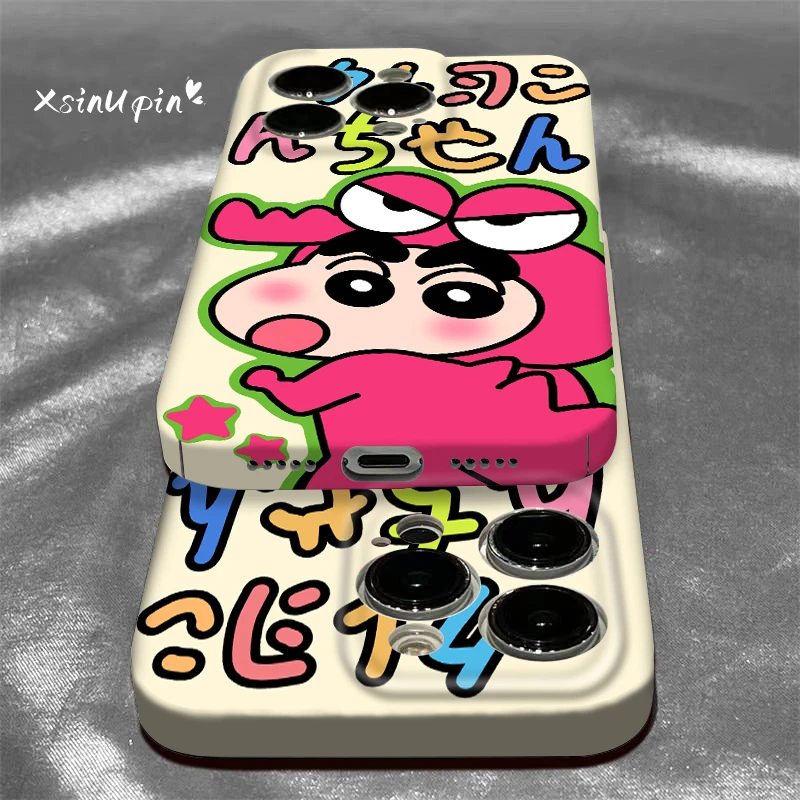 卡通恐龙小新苹果14菲林壳iphone13promax/12/11手机壳xs/xr硬7/8