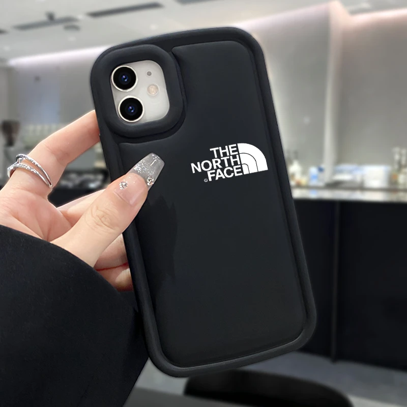 潮牌北面适用苹果15promax手机壳11简约iphone14气垫13/12磨砂xr