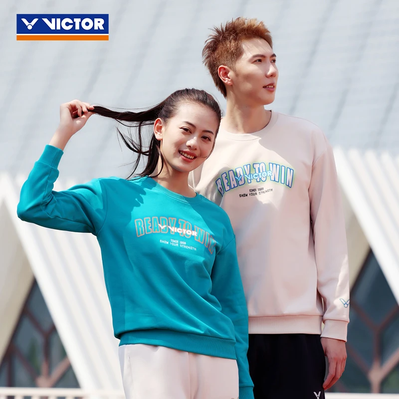 VICTOR/威克多羽毛球服训练系列针织圆领卫衣休闲百搭卫衣T-45103