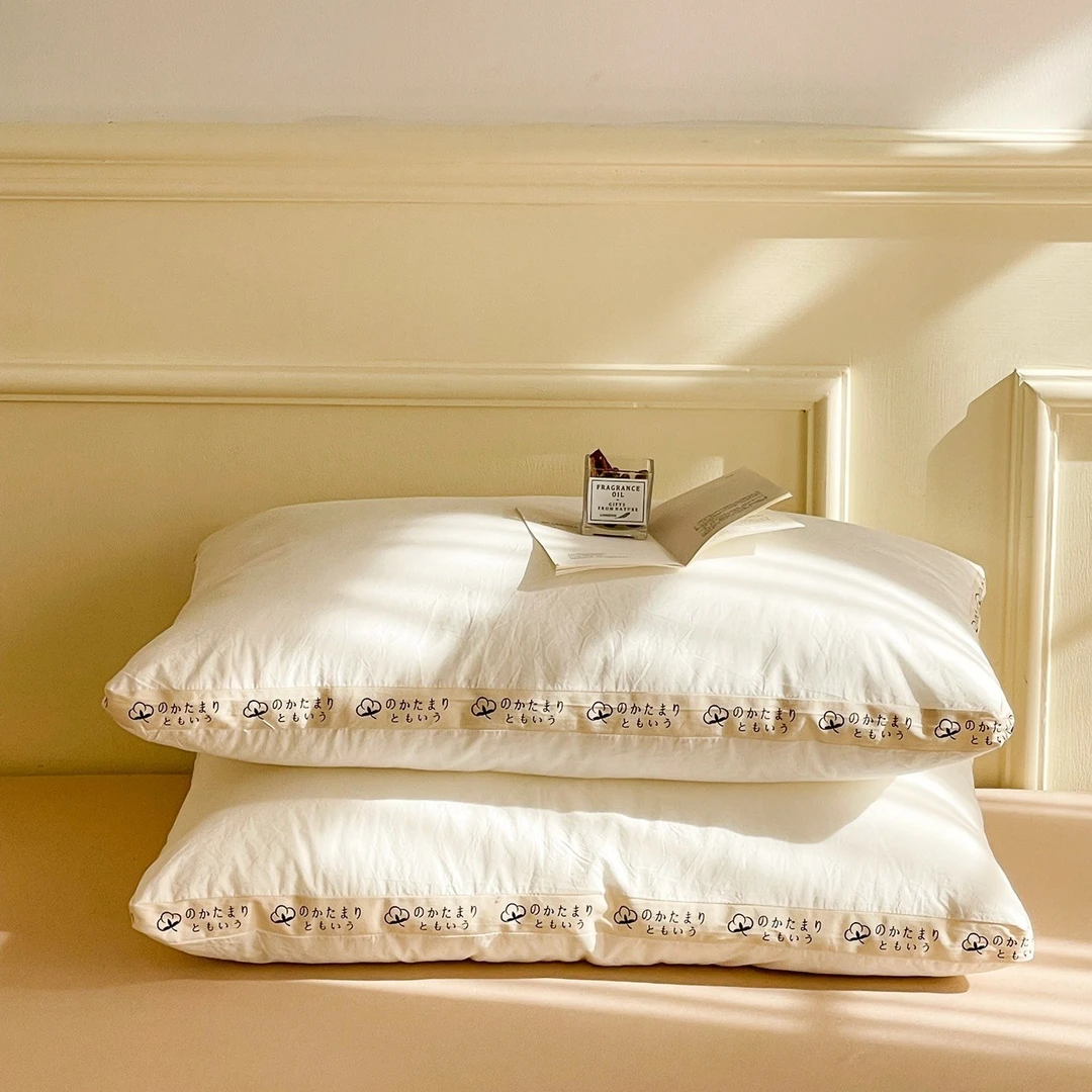 宽边立体好棉枕头柔软酒店睡眠颈椎用 60支木本超柔日式简约枕头