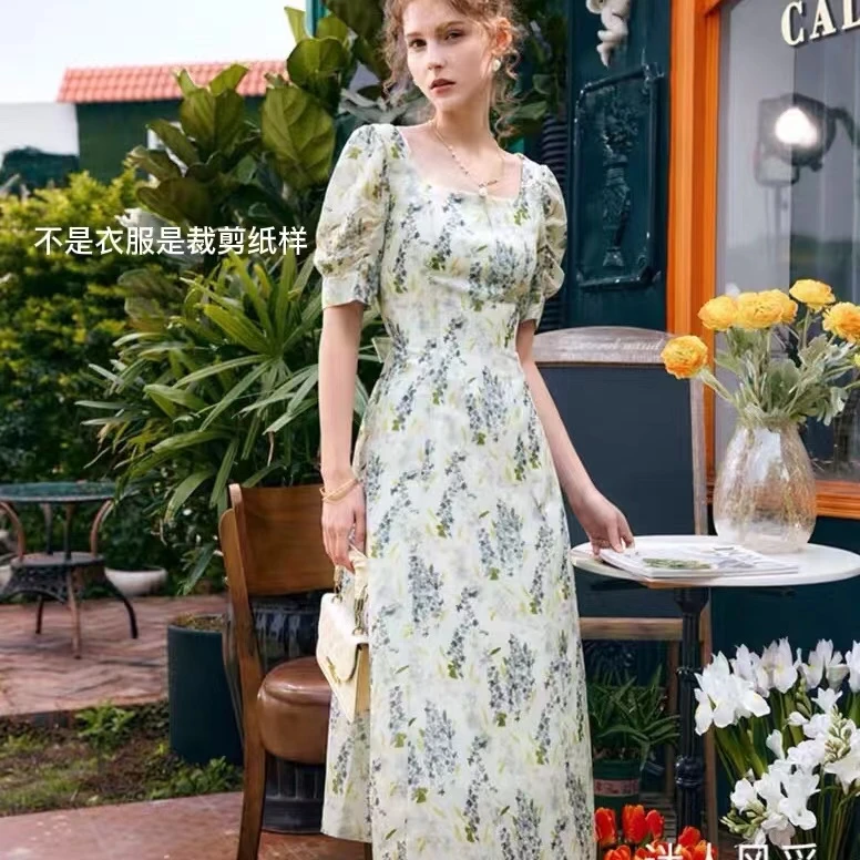 C8938纸样短袖连衣裙裁剪纸样