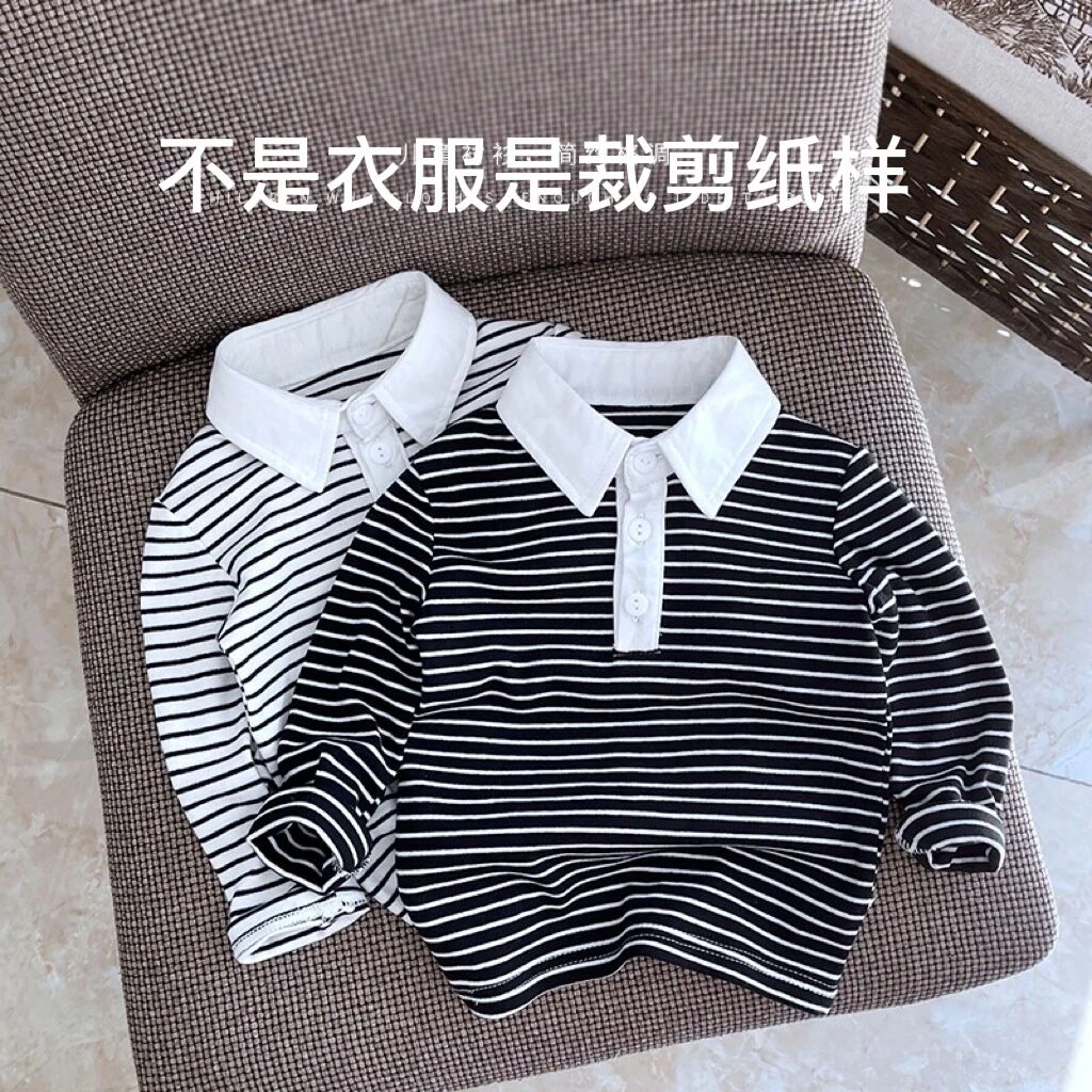 T9916纸样(100-160)儿童长袖男女同款POLO衫T恤校服搭配裁剪纸样