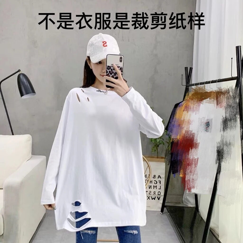 C2023纸样女士小落肩圆领长袖卫衣小A版裁剪纸样