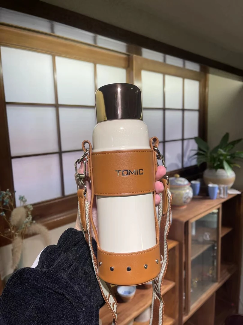 tomic特美刻焖茶杯保温杯大容量600mL纯钛陶瓷内胆泡茶杯