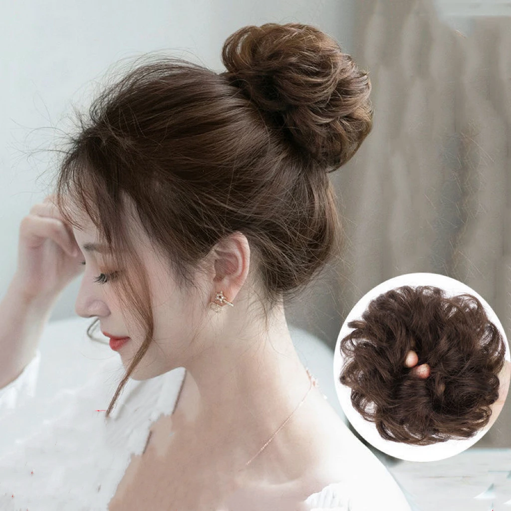 假发发圈女夏懒人扎丸子头假发包盘发神器女假发圈花苞假发发苞