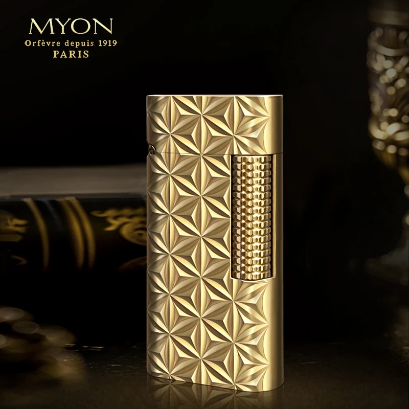M710爵士待机王钻石纹原铜款一机一码MYON欧洲勉牌创意煤油打火机