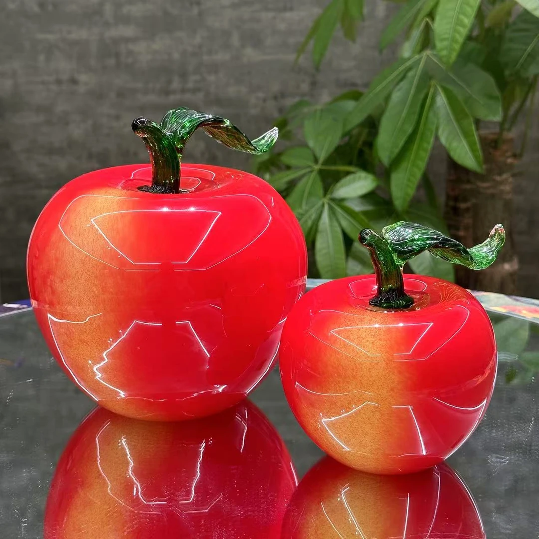 【摩登良品】手工琉璃苹果摆件现代简约玄关电视柜新中式软装装饰