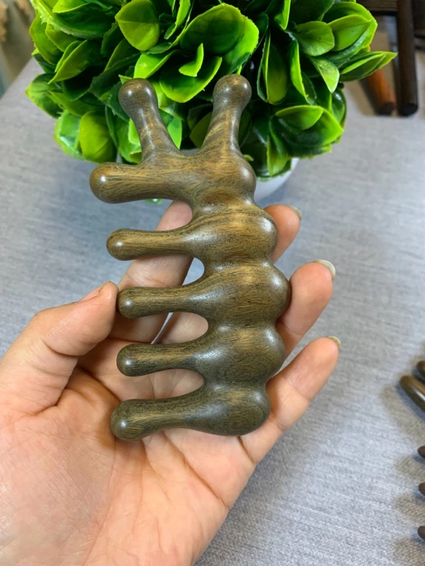 阿根廷绿檀按摩梳蜜蜂款正宗头疗家用便携梳头木梳子疏通舒筋活络