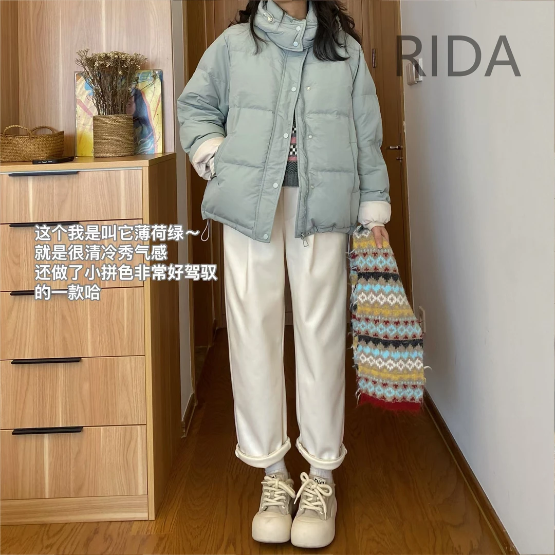 日褡  泡泡羽绒服K3休闲百搭小众宽松纯色设计感秋冬 6606