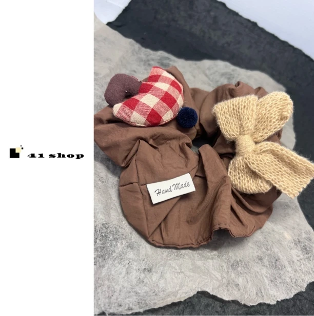 B无编号发圈 韩系大肠圈 韩版蘑菇伞蝴蝶结发圈