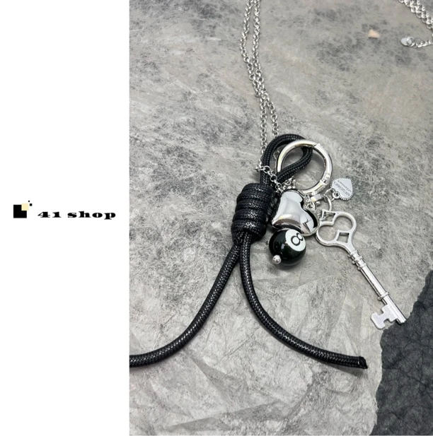 铜合金项链 B无编号项链 黑8钥匙卫衣链