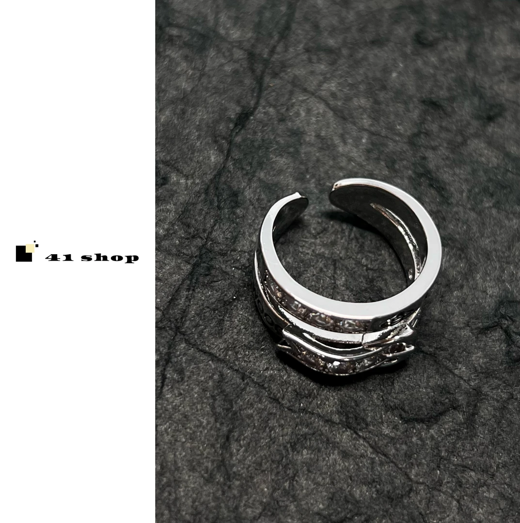 铜合金合成锆石戒指 A393 土土白锆VV戒