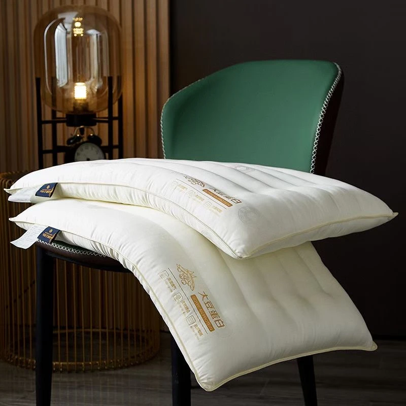 高端大豆蛋白枕芯超软全棉防螨枕头中低枕成人护颈单人枕定型枕
