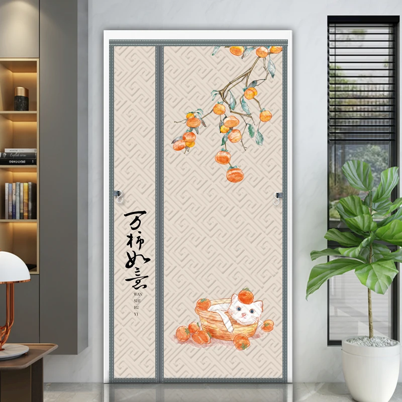 冬季棉门帘加厚防寒保暖家用隔断挡风防风侧分磁铁自吸免打孔门帘