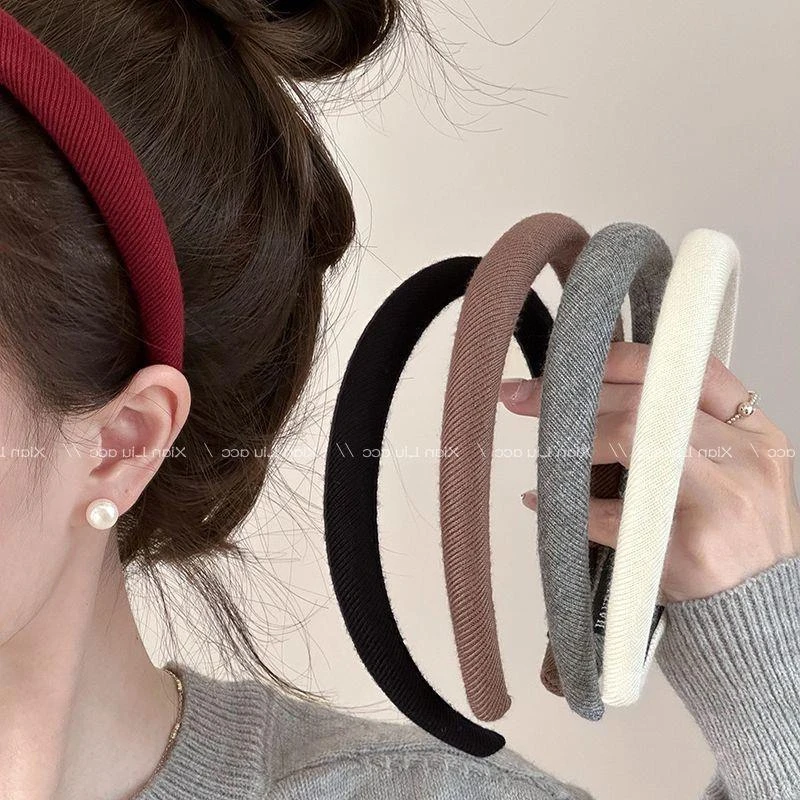 复古格纹发箍女2024新款高颅顶洗脸头箍早秋百搭外出发卡头饰发饰